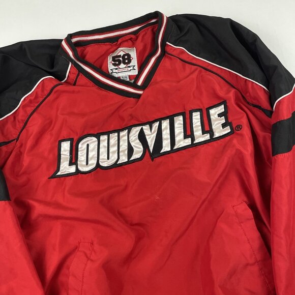 Louisville Cardinals Pullover Windbreaker Jacket Men’s XL Lined By 58 Sports - Picture 1 of 13